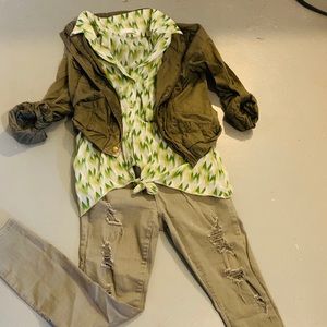 Lulu e Bebe green patterned tank